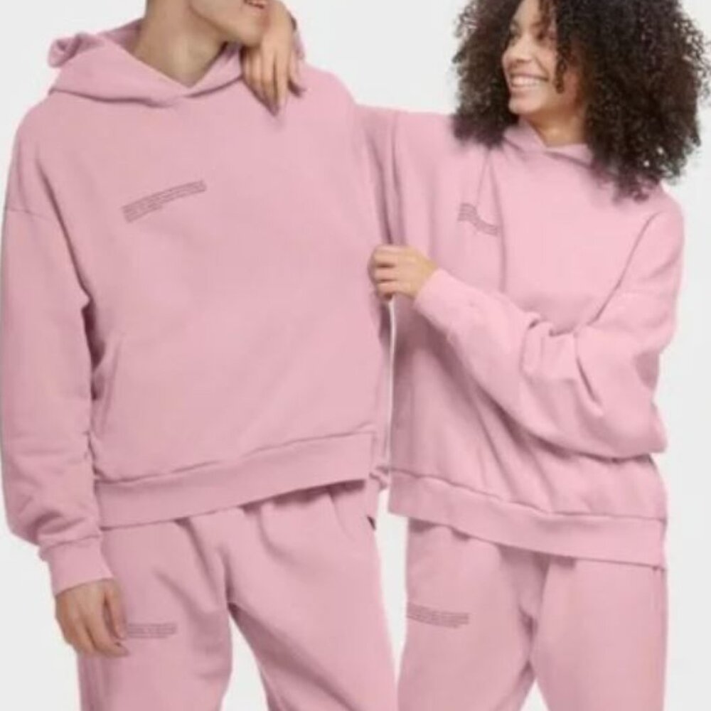 PANGAIA Sakura Pink Hoodie Organic Cotton Sweatshirt Minimalist Streetwear sz M